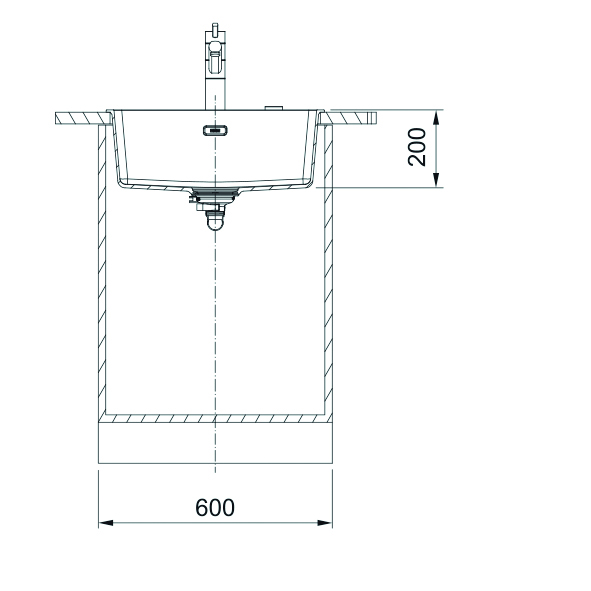 Köögivalamu Maris MRG 210-52 Matte Black - Image 3