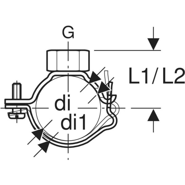 Toruklamber keermega DN125 G3/4" 125-133 mm - Image 3