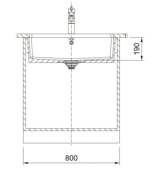 Köögivalamu Kubus KXK 110-71 Onyx - Image 3