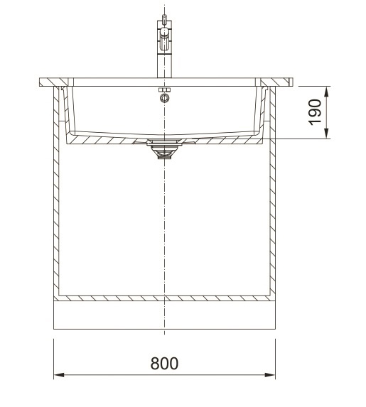 Köögivalamu Kubus KXK 110-71 Anthracite - Image 3