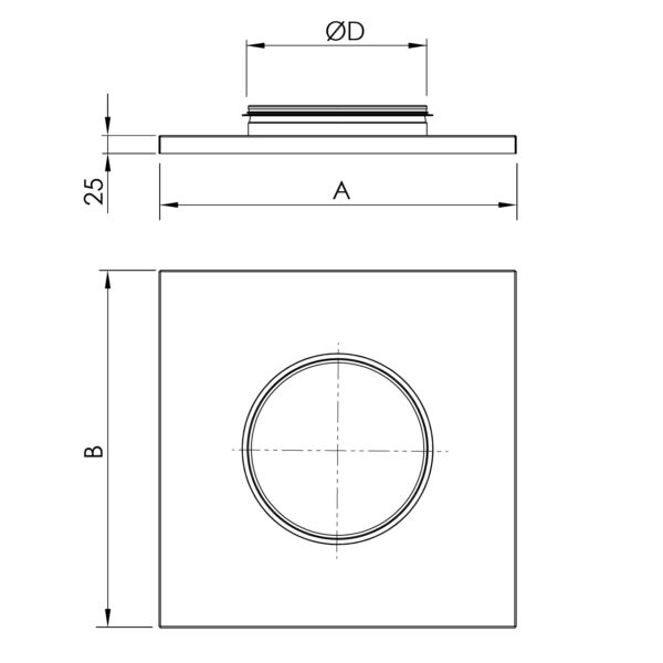 Ümar sadul MKLV 600x600/315 veeplekiga - Image 3
