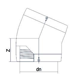 Elektrikeevis põlv 22,5° 315 SDR11 - Image 2