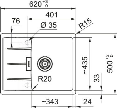 Köögivalamu Centro CNG 611-62 Onyx - Image 3